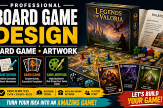 design professional board game design,card game,board game artwork