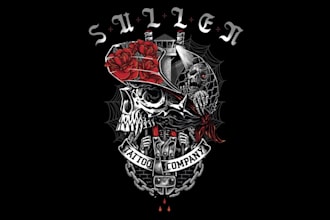 create logo for tattoo studio and tattoo artist