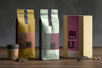 design a minimalistic and clean product packaging