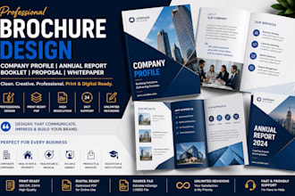 design brochure, company profile, annual report, booklet, proposal and whitepape
