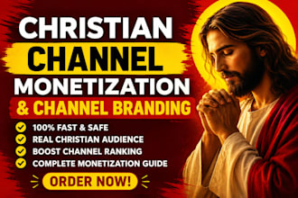 organic christian youtube video promotion, channel branding for monetization