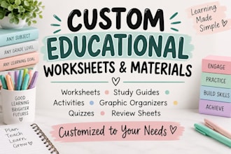 create custom educational worksheets and learning materials