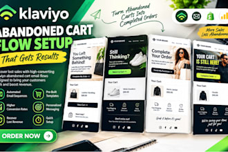 build a klaviyo abandoned cart recovery flow for shopify