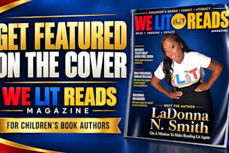 feature you and your childrens book on magazine cover