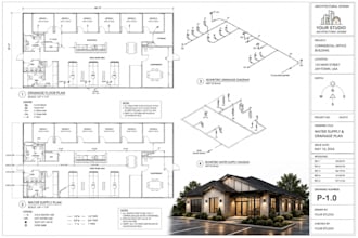 architectural floor plans, blueprints and permit drawings