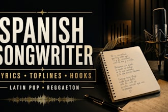write spanish lyrics and toplines for your song