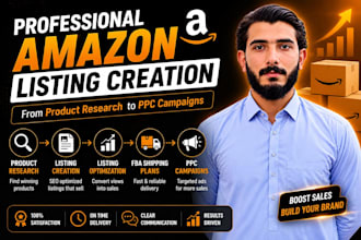 create or fix amazon fba product listing or variation issues