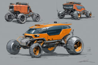 design and sketch the car or vehicle you want