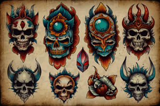 do neo traditional and oldschool tattoo designs