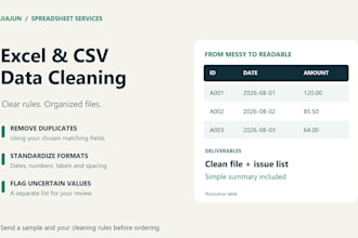 clean, merge, and format your excel or CSV data
