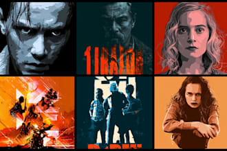 design dark noir poster and movie poster for you
