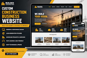 develop custom construction business website design