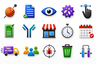 design a custom and flat icons for your apps and websites