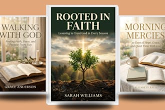 design christian book cover, devotional cover, kindle ebook cover design