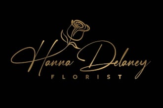 design elegant minimalist flower floral logo for your brand in 24 hours