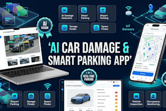 build ai car damage detector smart parking airport garage space finder gps app