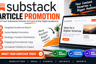 professionally advertise, promote your substack articles to targeted audiences
