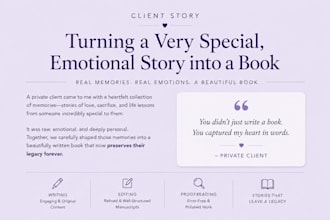 ghostwrite, edit, and proofread your ebook