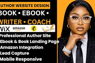 design author website, ebook website, author book landing page, coaches writer