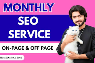do on page and monthly off page SEO for your website