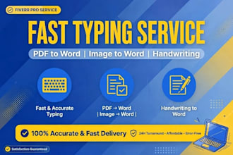 convert handwriting to word, image to text and pdf typing fast