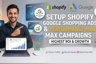 setup shopify google shopping ads and performance max campaigns