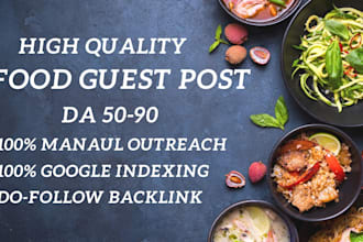 do high food guest post on high da food blog with seo dofollow backlink