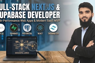 build scalable fullstack nextjs web application with supabase or postgresql