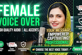 do energetic female cartoon and character voice over