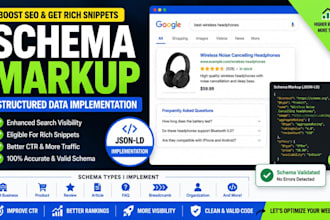 implement schema markup, structured data and rich snippets for SEO ranking