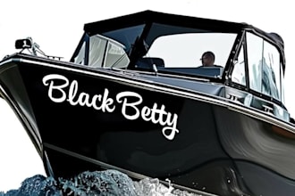 design boat vinyl wrap and boat decals custom logo