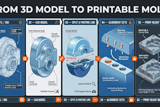 do custom 3d cad molds for casting, silicone, resin and 3d printing