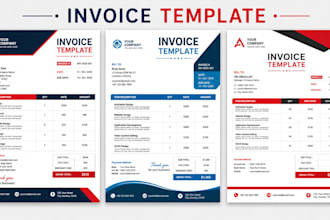 design invoice template, order form, quotation and stationery urgently