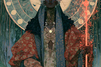 custom tarot card illustration with dark art style