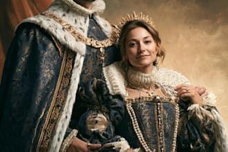 do your romantic royal couple portrait