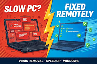 fix your slow windows PC and remove viruses remotely