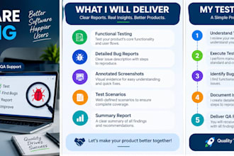 do software testing for your  product