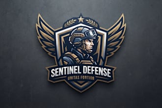 design a powerful and professional soldier logo