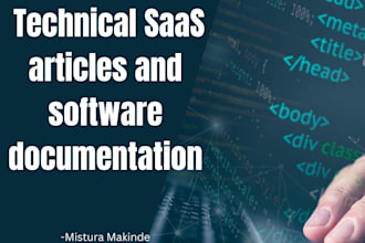 write technical saas articles and software documentation