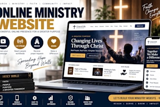 design an online ministry website for sermons, donations and events