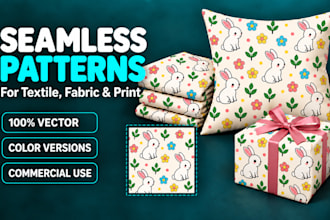 create seamless pattern design for textile