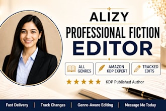 edit your novel as an amazon KDP author and fiction editor