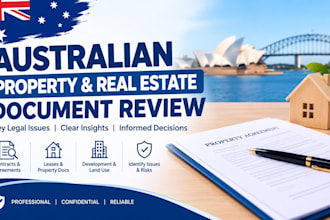 review australian property and real estate documents for key legal issues