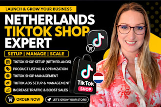 setup netherlands tiktok shop manage tiktok shop product listing and tiktok ads