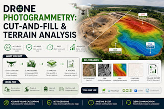 calculate cut and fill volumes and terrain analysis from drone data