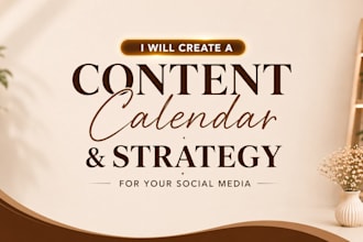 create a content calendar and strategy for your social media