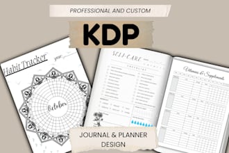 design professional KDP journals, planners and workbook interior