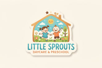 design a cute and welcoming daycare logo