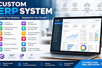 develop a custom erp system using asp net core blazor and sql server