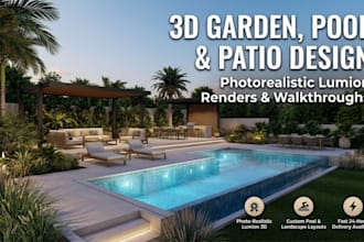 design your garden, pool and patio with lumion 3d